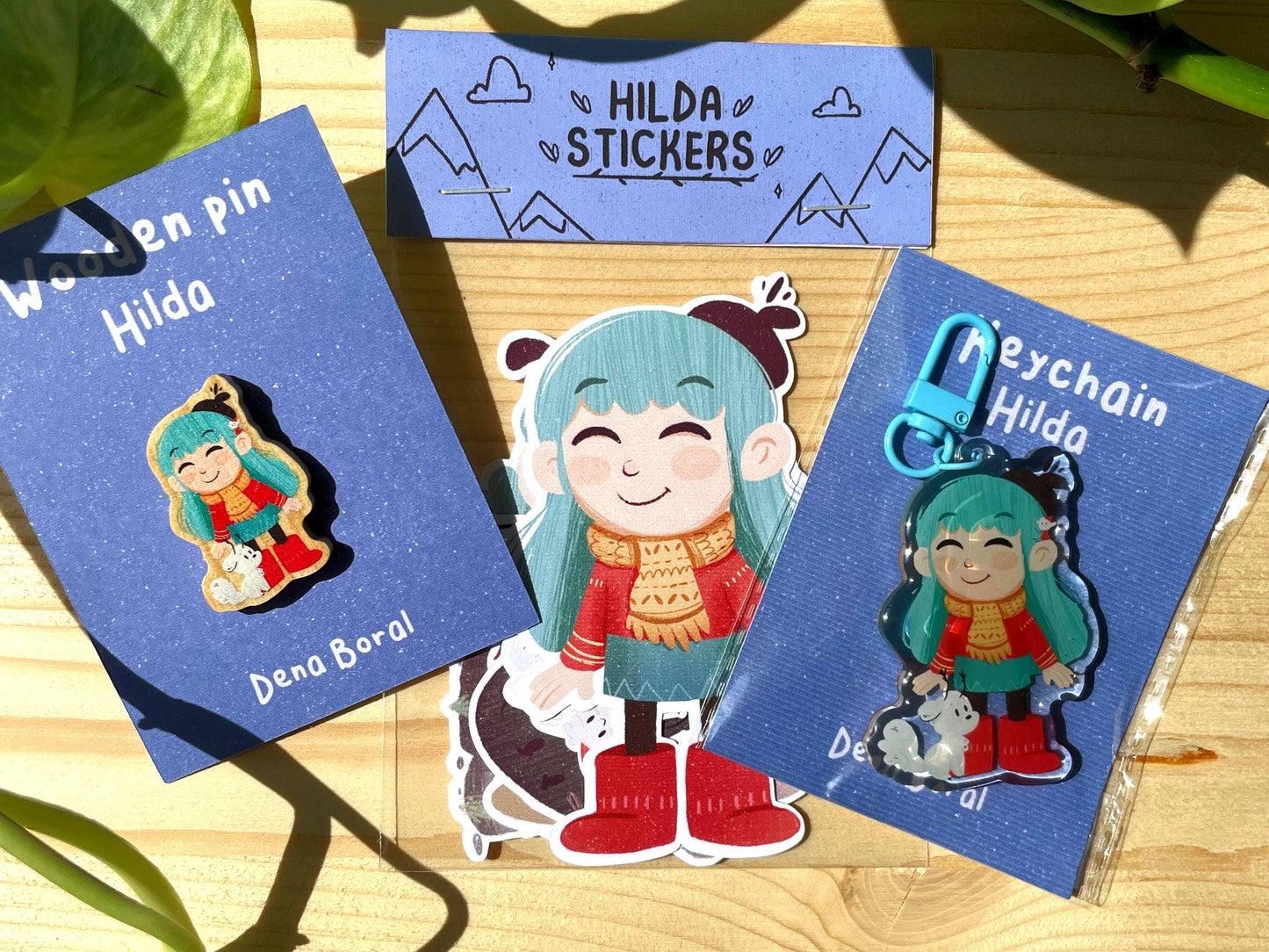 Hilda Fan Pack: Pegatinas, Llavero y Pin de Madera de Hilda