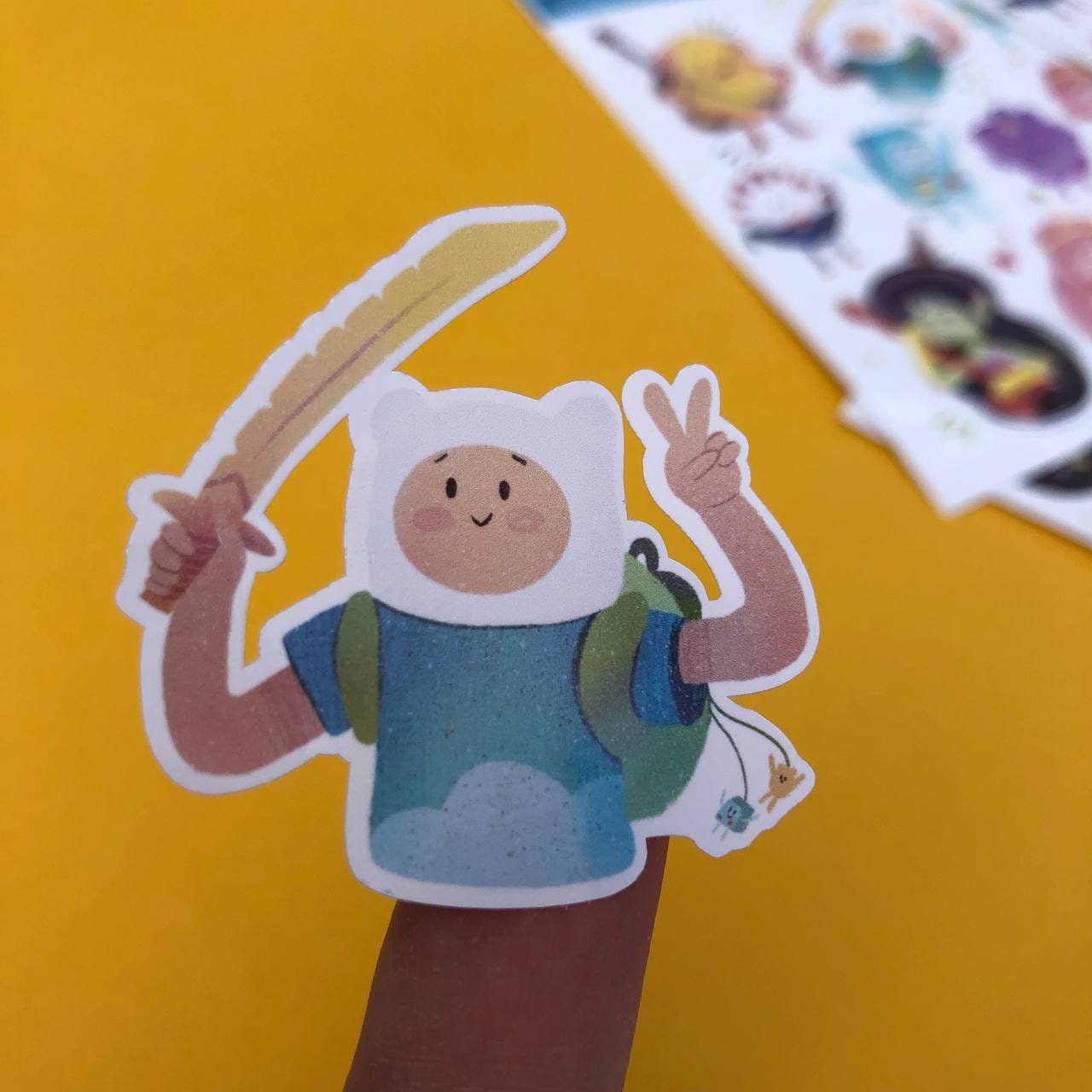 Pegatinas Hora de Aventuras Adventure Time | Hoja de pegatinas stickers decoración | Pack de pegatinas precortadas