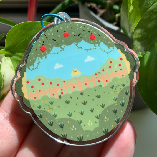 Llavero vaquita blanca | Tamagotchi shaker