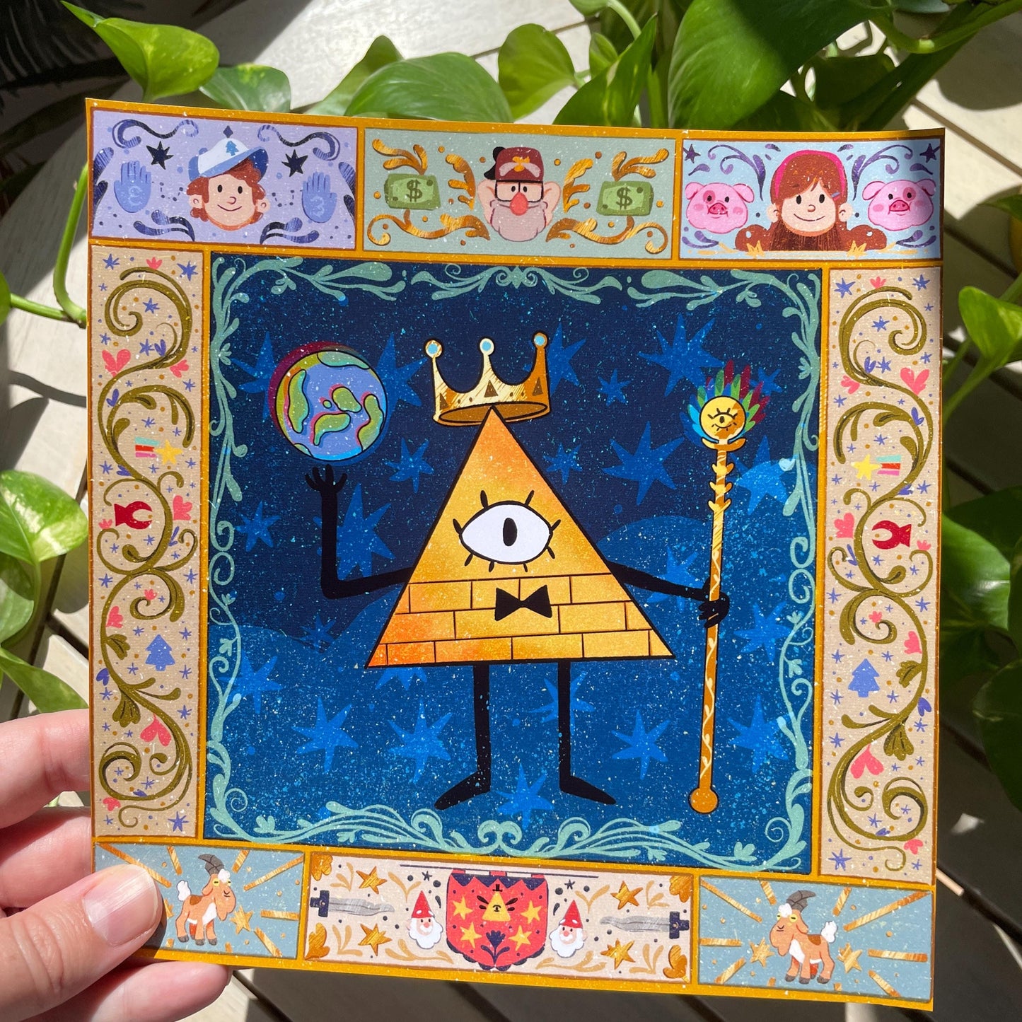 Print Bill Cipher, El rey:  Fanart de la colección de ilustraciones "Gravity Falls"