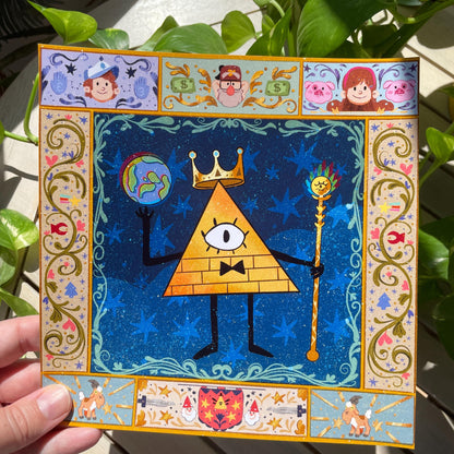 Print Bill Cipher, El rey:  Fanart de la colección de ilustraciones "Gravity Falls"