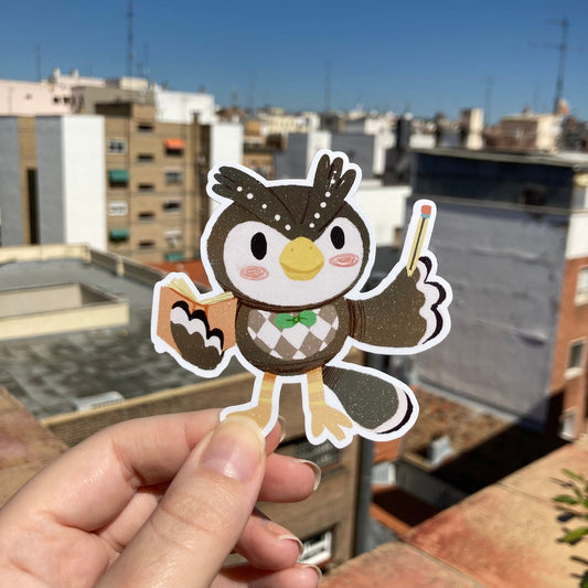 Pegatina Socrates Animal Crossing New Horizons | Cuaderno Decoración iPad Portatil Stickers Removible