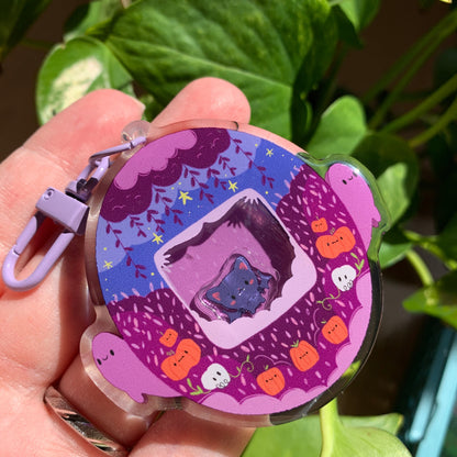 Llavero Halloween murciélago negro | Tamagotchi shaker