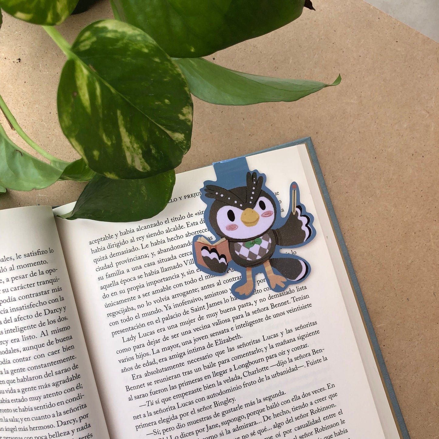 Socrates Blathers Animal Crossing Marcapáginas | Separador magnético Punto de Libro | Hecho a mano Handmade | Animal Crossing New Horizons