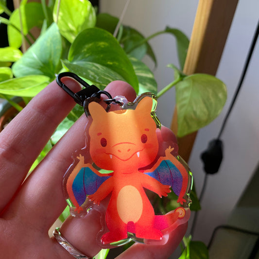 Charizard-Poke Keyring | llavero | Fanart colgante regalo llaves mochila