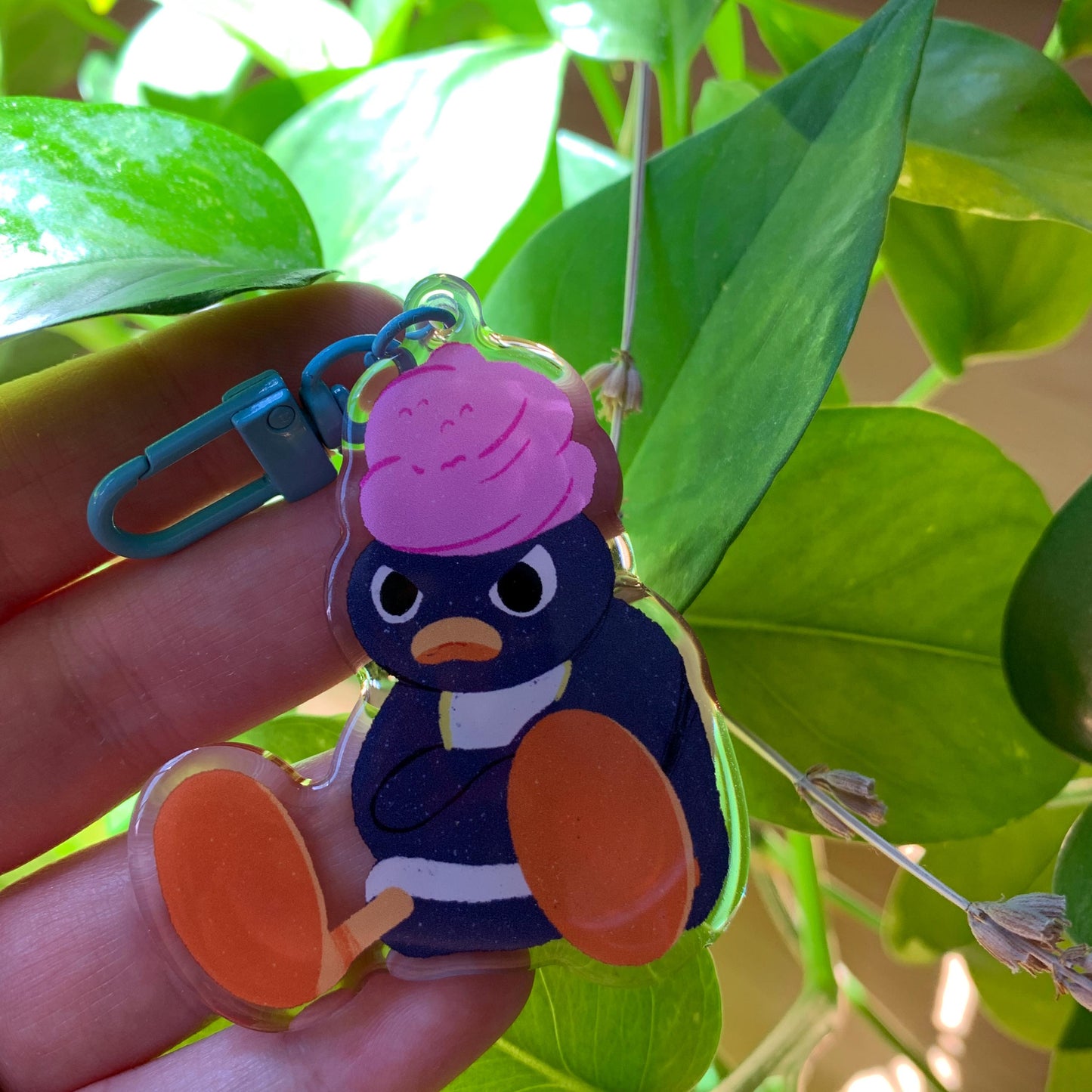 Pingu Enfadado Llavero | Colgante regalo llaves mochila Keychain Keyring