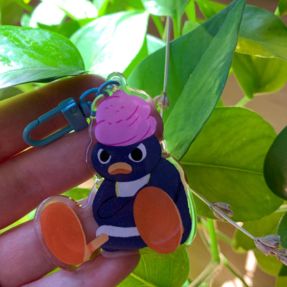 Pingu Enfadado Llavero | Colgante regalo llaves mochila Keychain Keyring