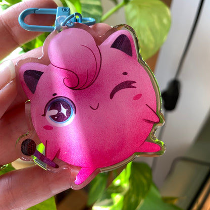 Jigglypuff-Poke Keyring | llavero | Fanart colgante regalo llaves mochila