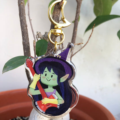 Marceline Adventure Time Keyring | Marceline Hora de Aventuras llavero acrilico | Fanart Llavero colgante regalo llaves mochila Keychain