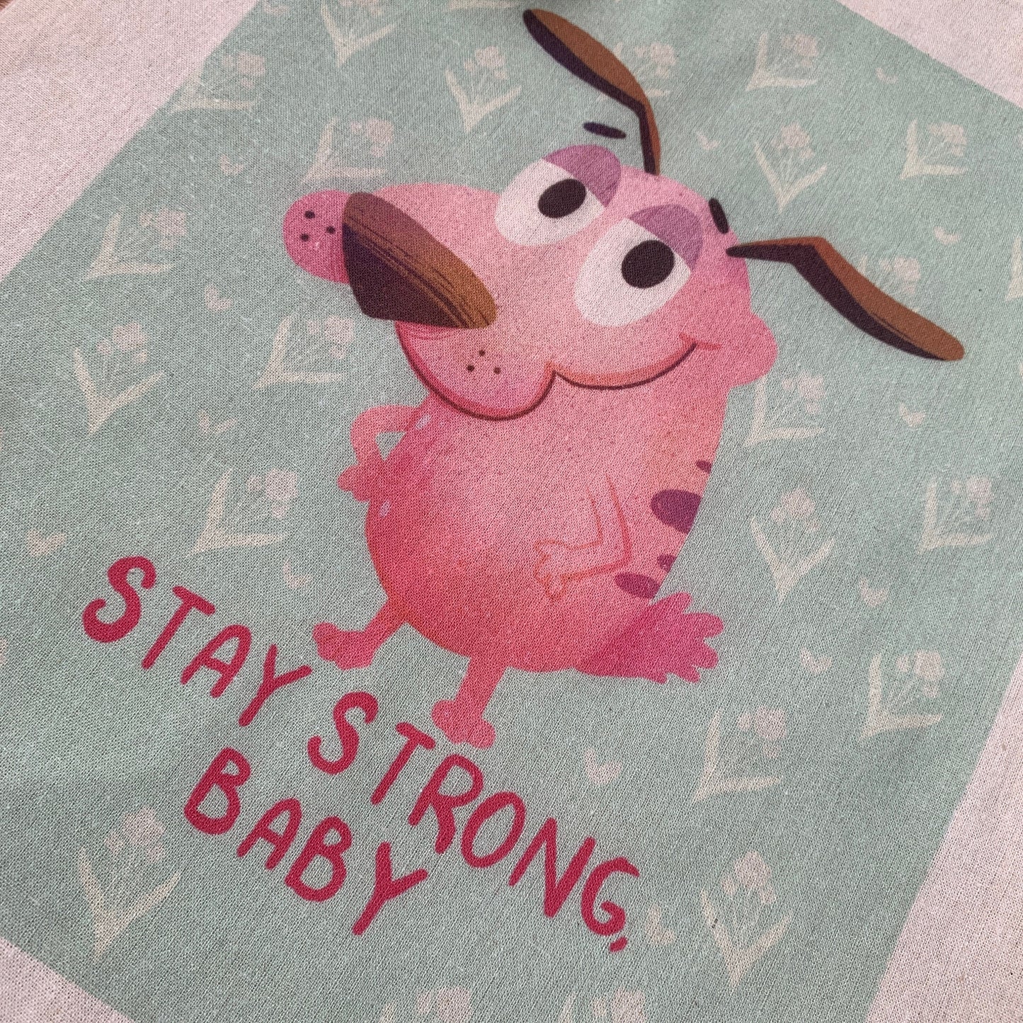 Tote Bag Agallas el perro cobarde | Bolsa Tela Fanart Courage The Cowardly Dog Totebag | Fan Art 100% Algodón 40x40cm 16x16inch