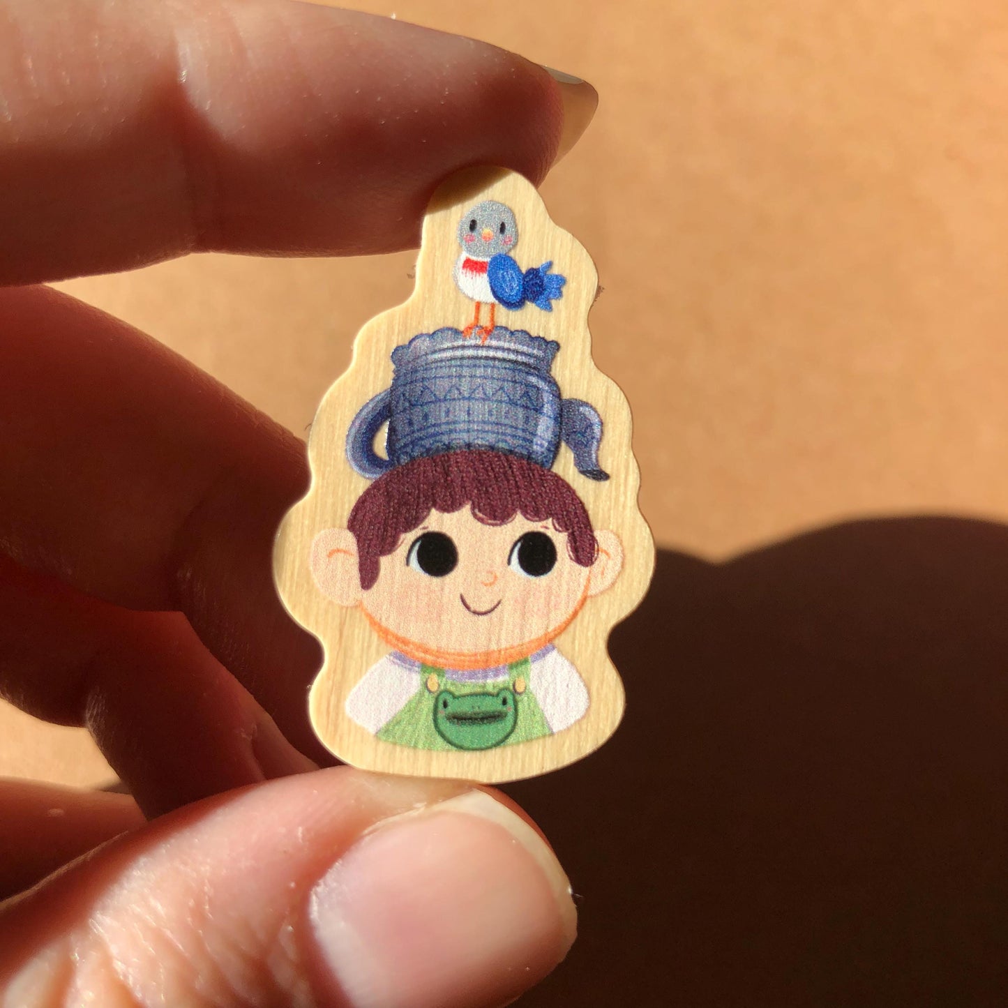 Over The Garden Wall Doble Pin de madera natural, Wirt & Greg OTGW