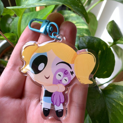 Llavero Burbuja Las Supernenas | Bubbles The Powerpuff Girls Keychain | Cartoon Network Fanart | Las Chicas Superpoderosas