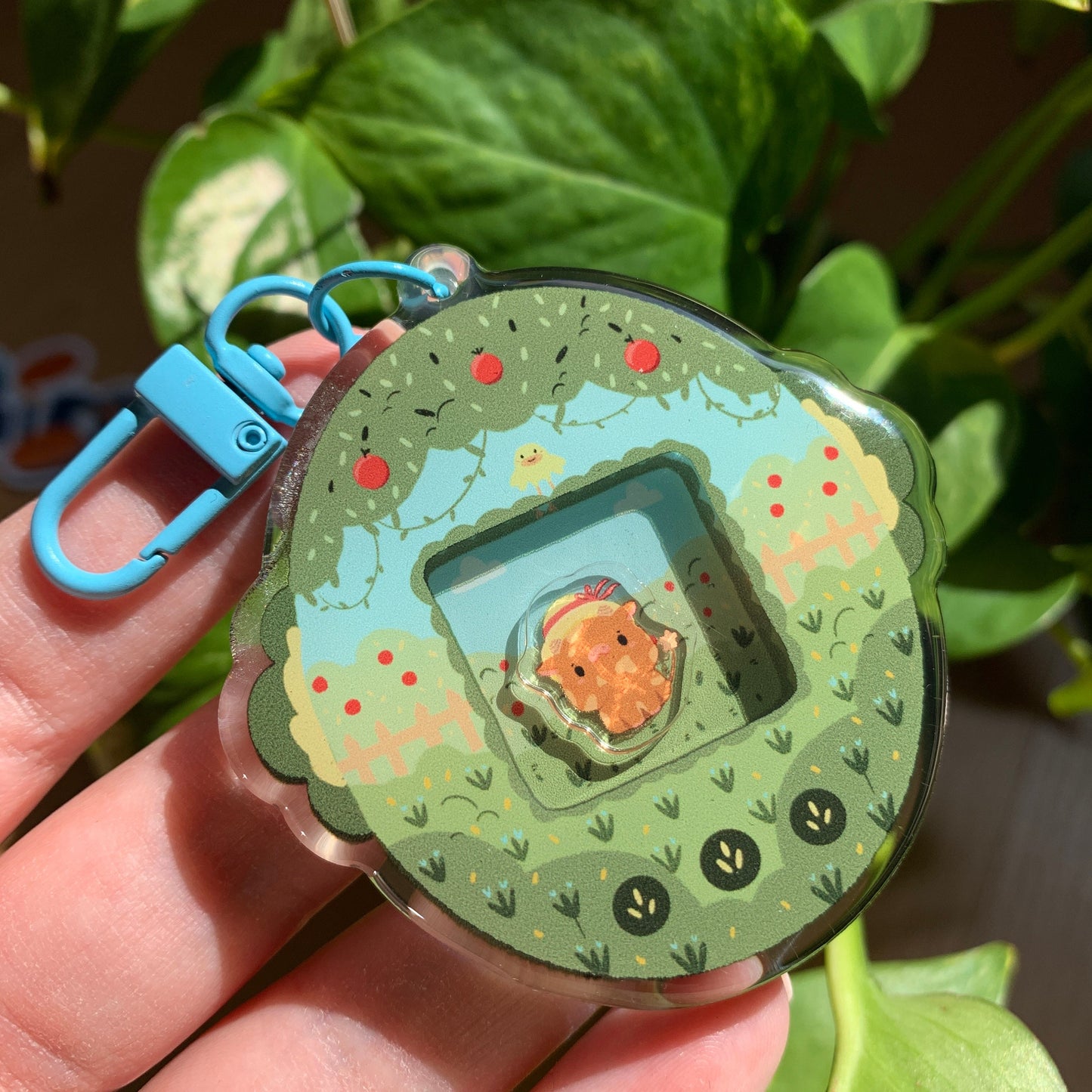 Llavero vaquita marrón | Tamagotchi shaker