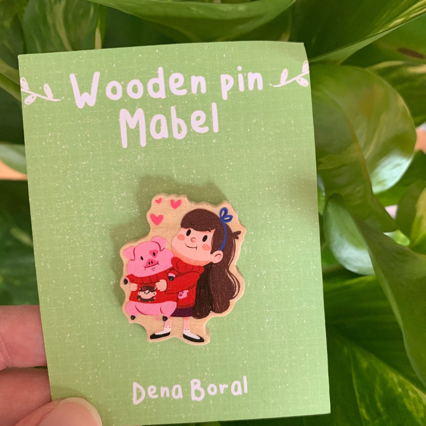 Mabel Pines Gravity Falls Pin de Madera Natural