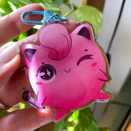 Jigglypuff-Poke Keyring | llavero | Fanart colgante regalo llaves mochila