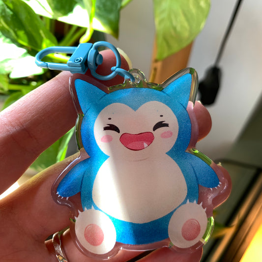 Snorlax-Poke Keyring | llavero | Fanart colgante regalo llaves mochila