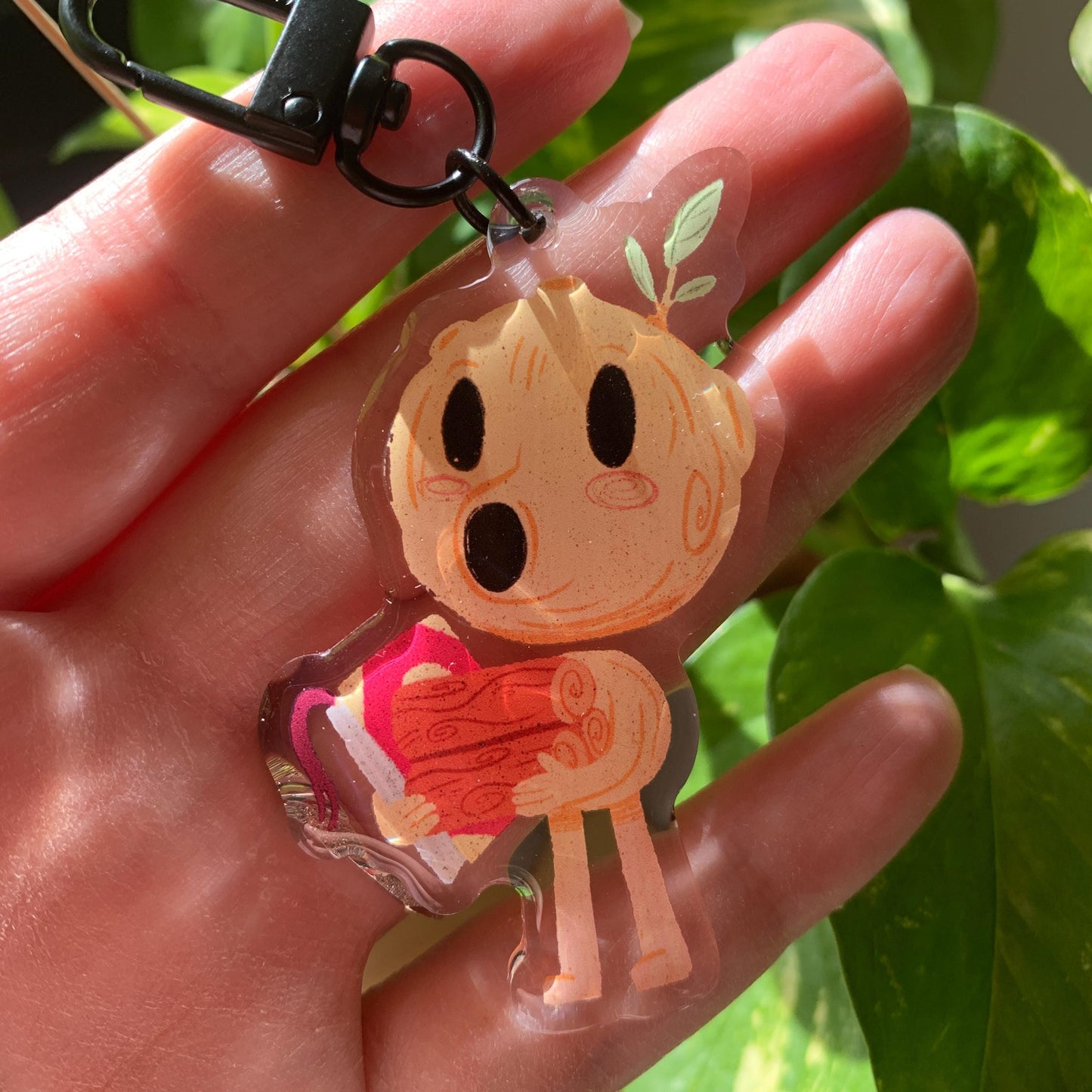 Hombre de Madera Keyring | Wood Man llavero | Fanart Netflix Hilda the Series | Llavero colgante regalo llaves mochila