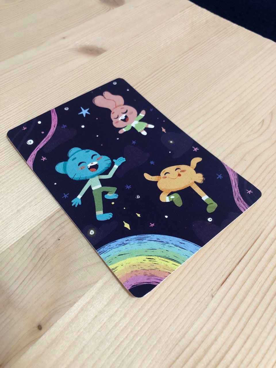 Postal Gumbal: Ilustración Original Tamaño A6 Mini Print  El asombroso Mundo de Gumball