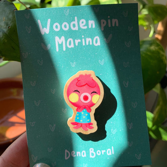 Pin de madera natural, Marina Animal Crossing New Horizons, Nintendo Switch