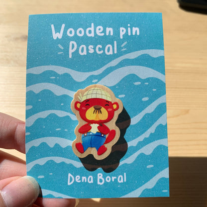 Pin de madera natural, Pascal Animal Crossing New Horizons, Nintendo Switch Merengue