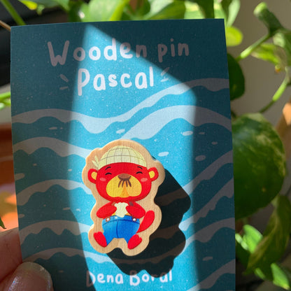 Pin de madera natural, Pascal Animal Crossing New Horizons, Nintendo Switch Merengue
