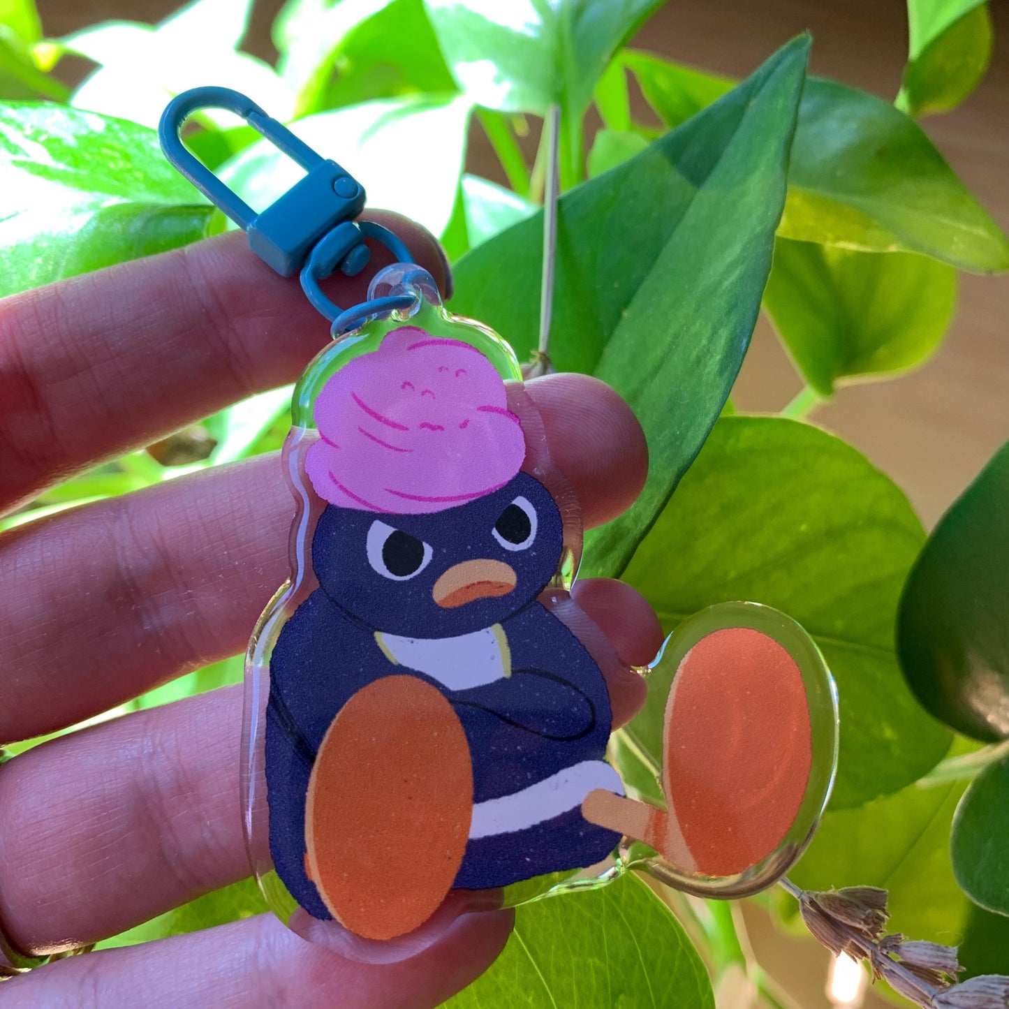 Pingu Enfadado Llavero | Colgante regalo llaves mochila Keychain Keyring