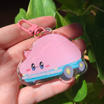 Llavero Kirby car |Keyring Keychain Acrilico colgante regalo llaves mochila Keychain