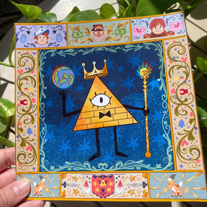 Print Bill Cipher, El rey:  Fanart de la colección de ilustraciones "Gravity Falls"