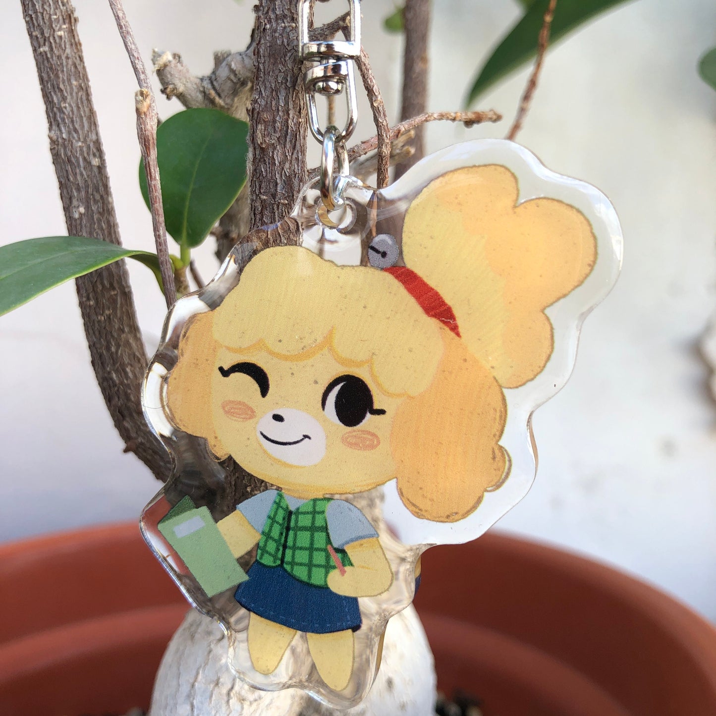 Isabelle Keyring | Canela llavero | Animal Crossing Llavero | New Horizons | Llavero colgante regalo llaves mochila Keychain