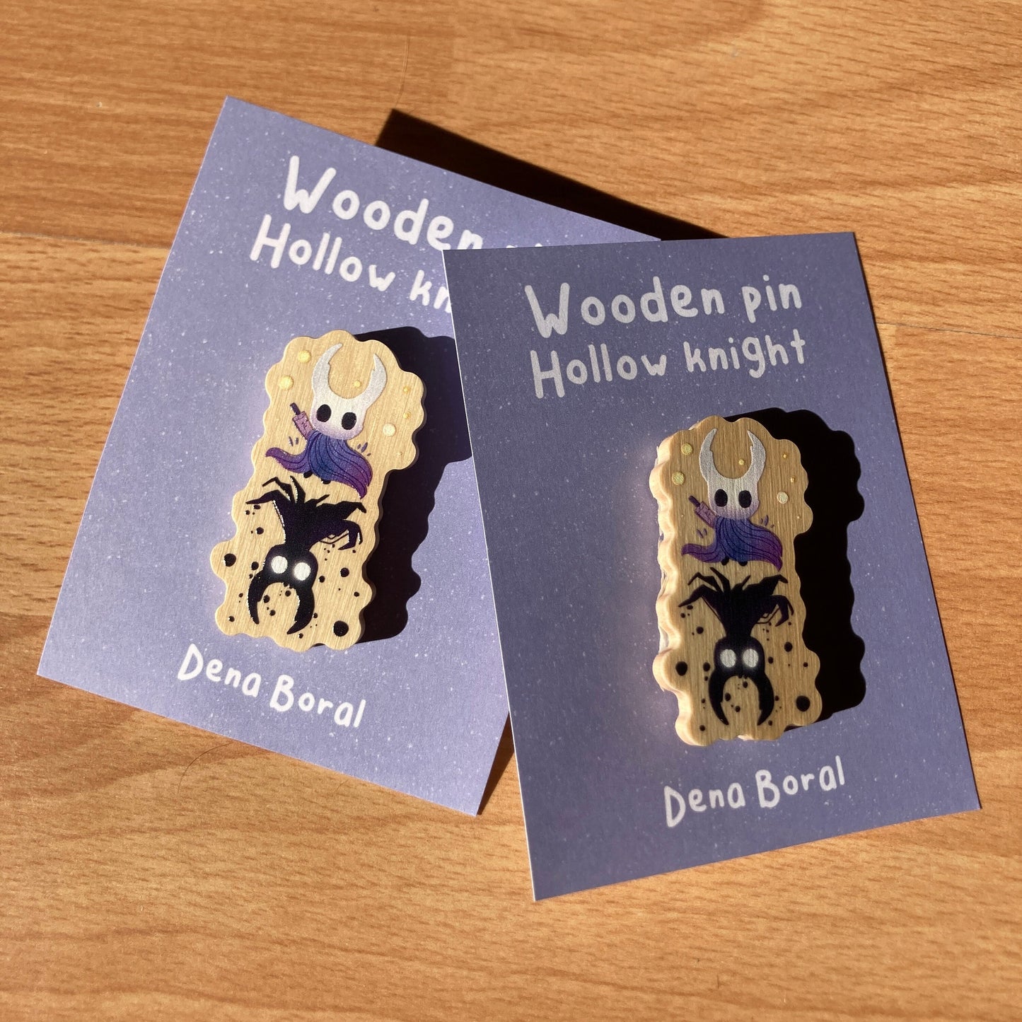 Pin de Madera Hollow Knight: Wooden Pin Inspired Videogame,  Original Regalo Eco Friendly Madera Natural