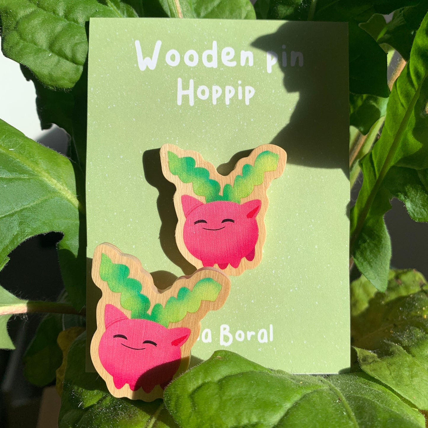 Pin de Madera Hoppip-Poke | Hoppip-Poke Wooden Pin Badge
