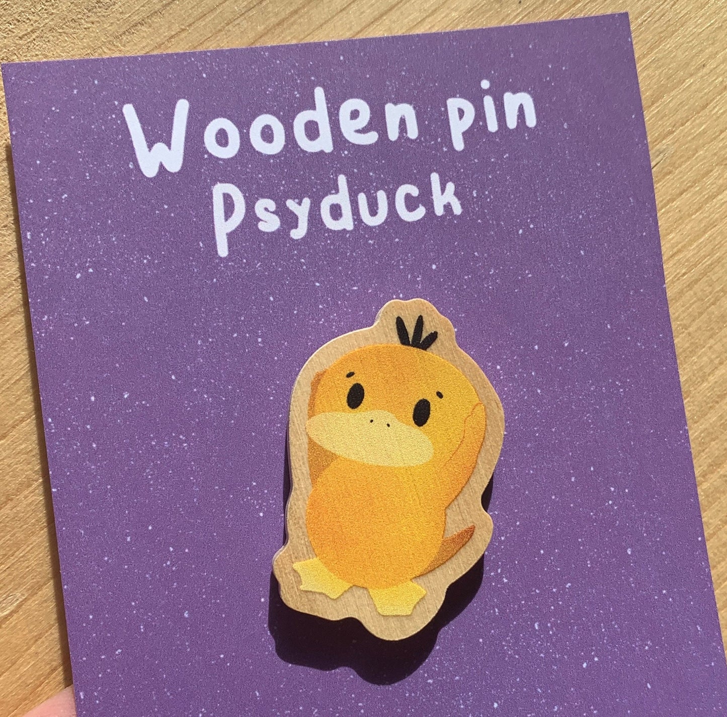 Pin de Madera Psyduck-poke |Psyduck  Wooden Pin Badge | Psyduck