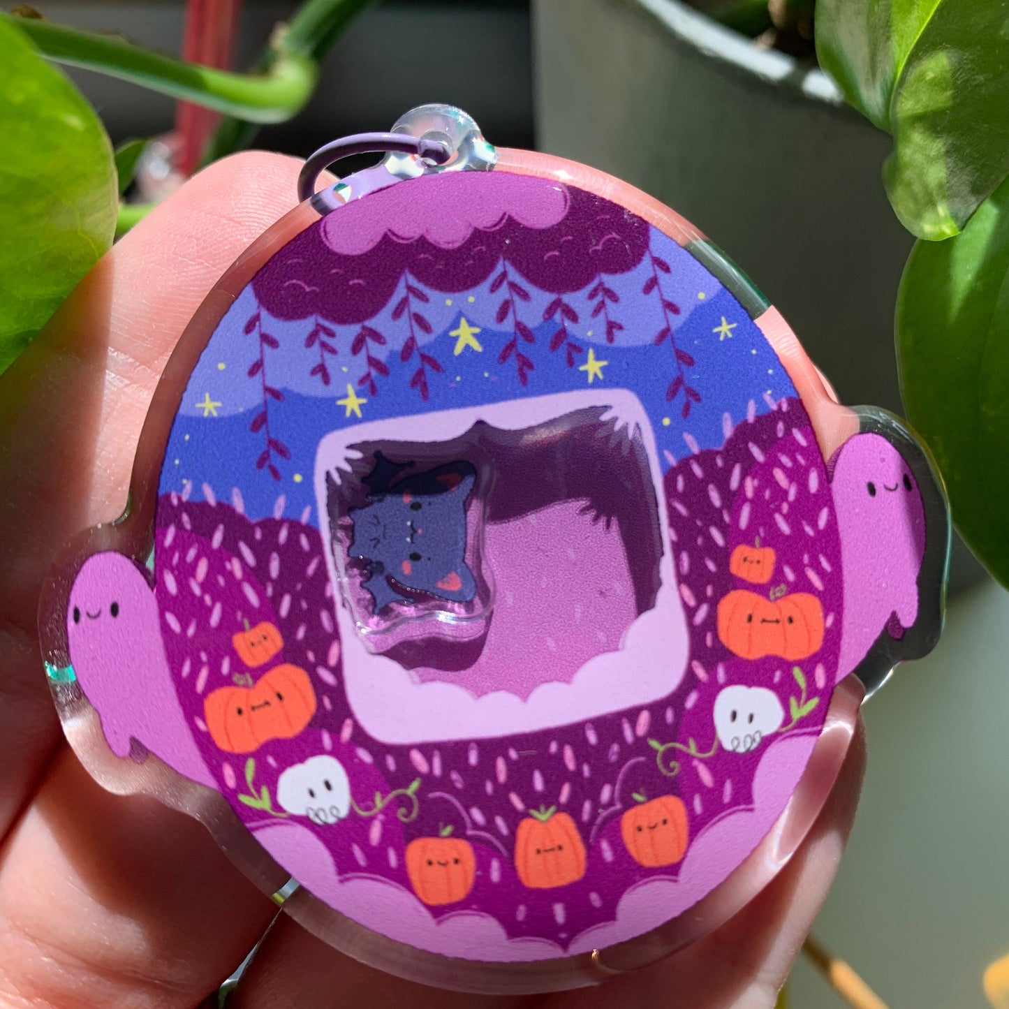 Llavero Halloween murciélago negro | Tamagotchi shaker