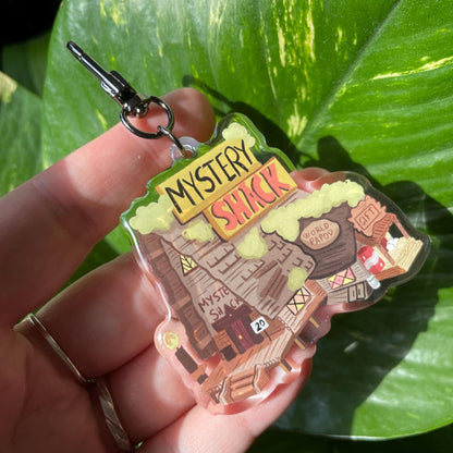 Mistery Shack Gravity Falls Keychain Keyring |  llavero | Fanart colgante regalo llaves mochila