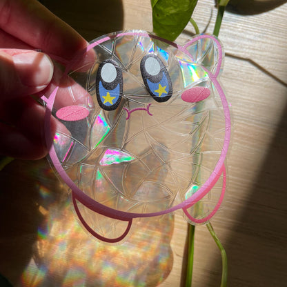 Kirby Suncatcher, Pegatina atrapasol reutilizable para ventana