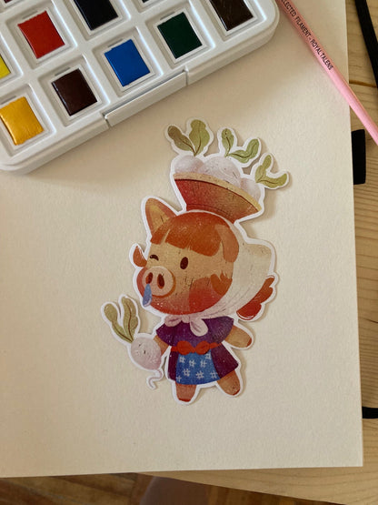 Pegatina Juliana Animal Crossing New Horizons | Cuaderno Decoración iPad Portatil Stickers | Daisy Mae  Porcelette  Jorna  Brunella