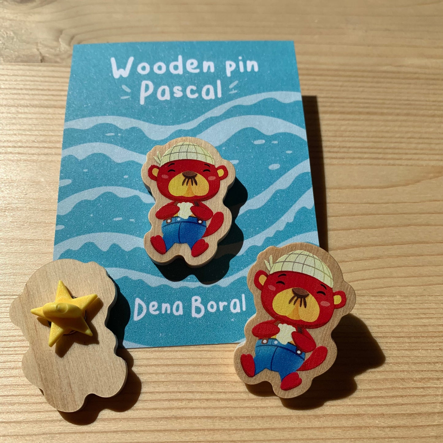 Pin de madera natural, Pascal Animal Crossing New Horizons, Nintendo Switch Merengue