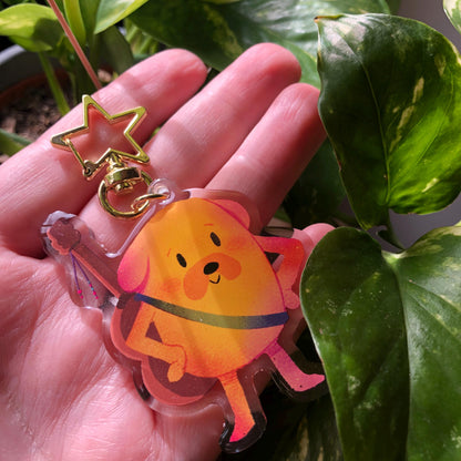 Jake Adventure Time Keyring | Jake el perro Hora de Aventuras llavero acrilico | Fanart Llavero colgante regalo llaves mochila Keychain