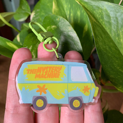 The Mistery Machine Keyring: Llavero acrilico epoxy | Colgante regalo llaves mochila | Furgoneta Scooby