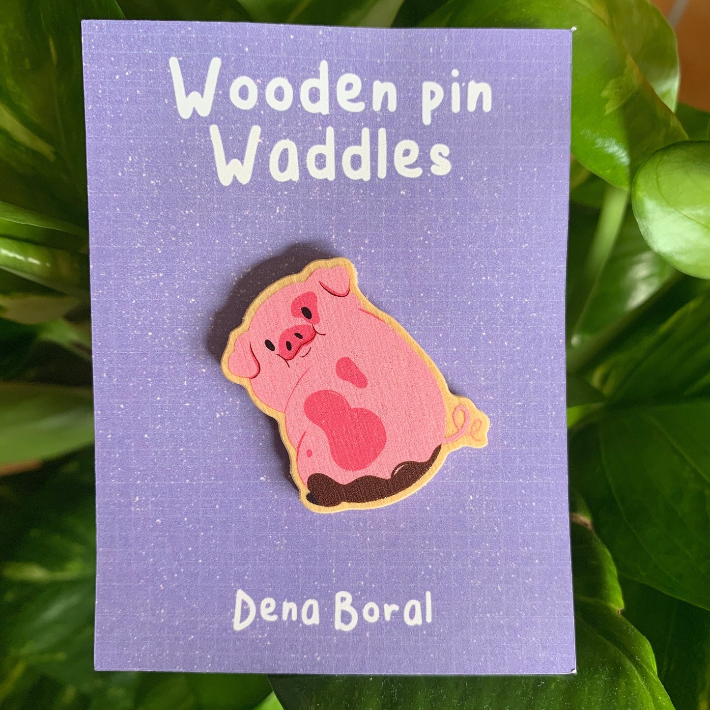 Bamboleos Gravity Falls Waddles Pin de Madera Natural