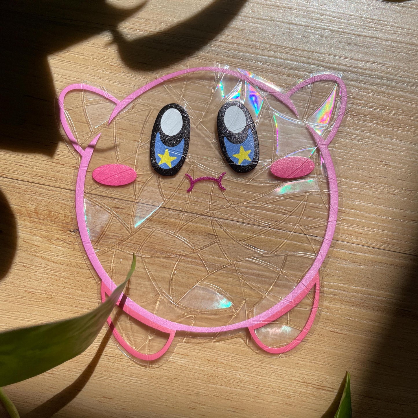 Kirby Suncatcher, Pegatina atrapasol reutilizable para ventana