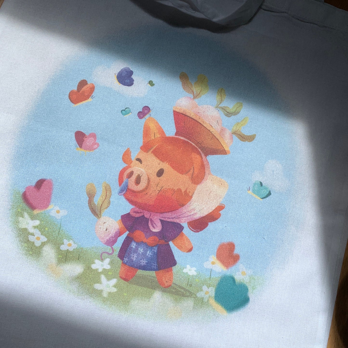 Tote Bag Juliana Animal Crossing | Bolsa Tela Fanart Daisy Mae | Animal Crossing New Horizons Fan Art 100% Algodón 40x40cm 16x16inch