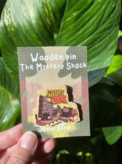 Mistery Shack Gravity Falls Pin de Madera Natural