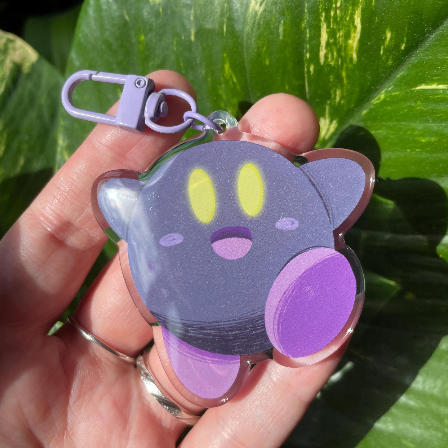 Llavero Kirby Dark Purple |Keyring Keychain Acrilico colgante regalo llaves mochila Keychain
