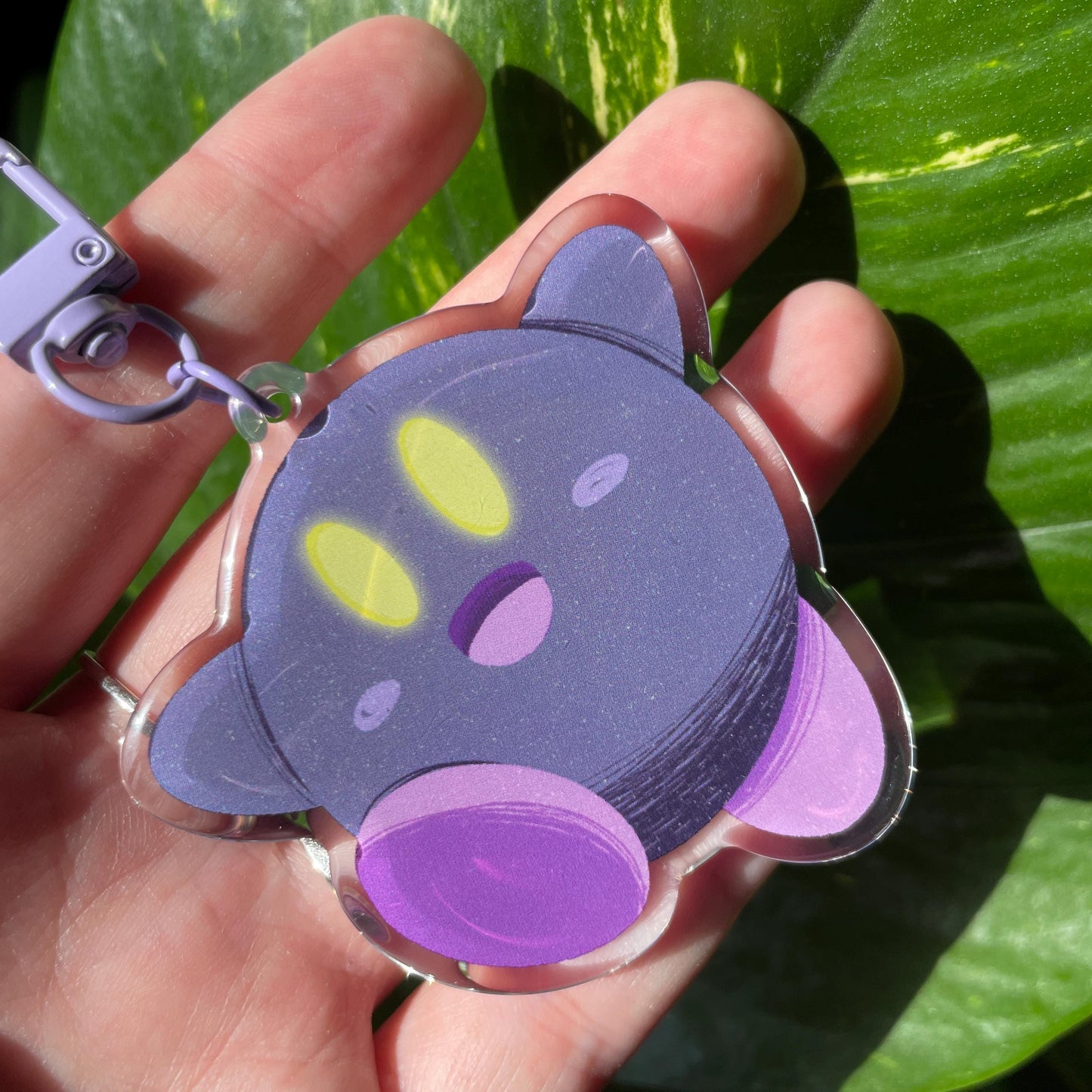 Llavero Kirby Dark Purple |Keyring Keychain Acrilico colgante regalo llaves mochila Keychain