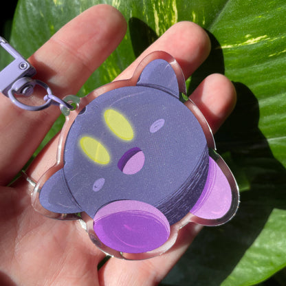 Llavero Kirby Dark Purple |Keyring Keychain Acrilico colgante regalo llaves mochila Keychain