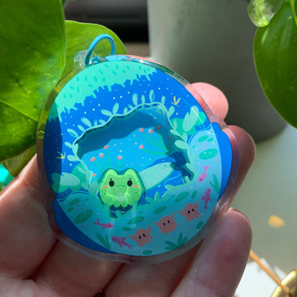 Shaker Rana y Nenufar Llavero | Tamagotchi shaker Keychain