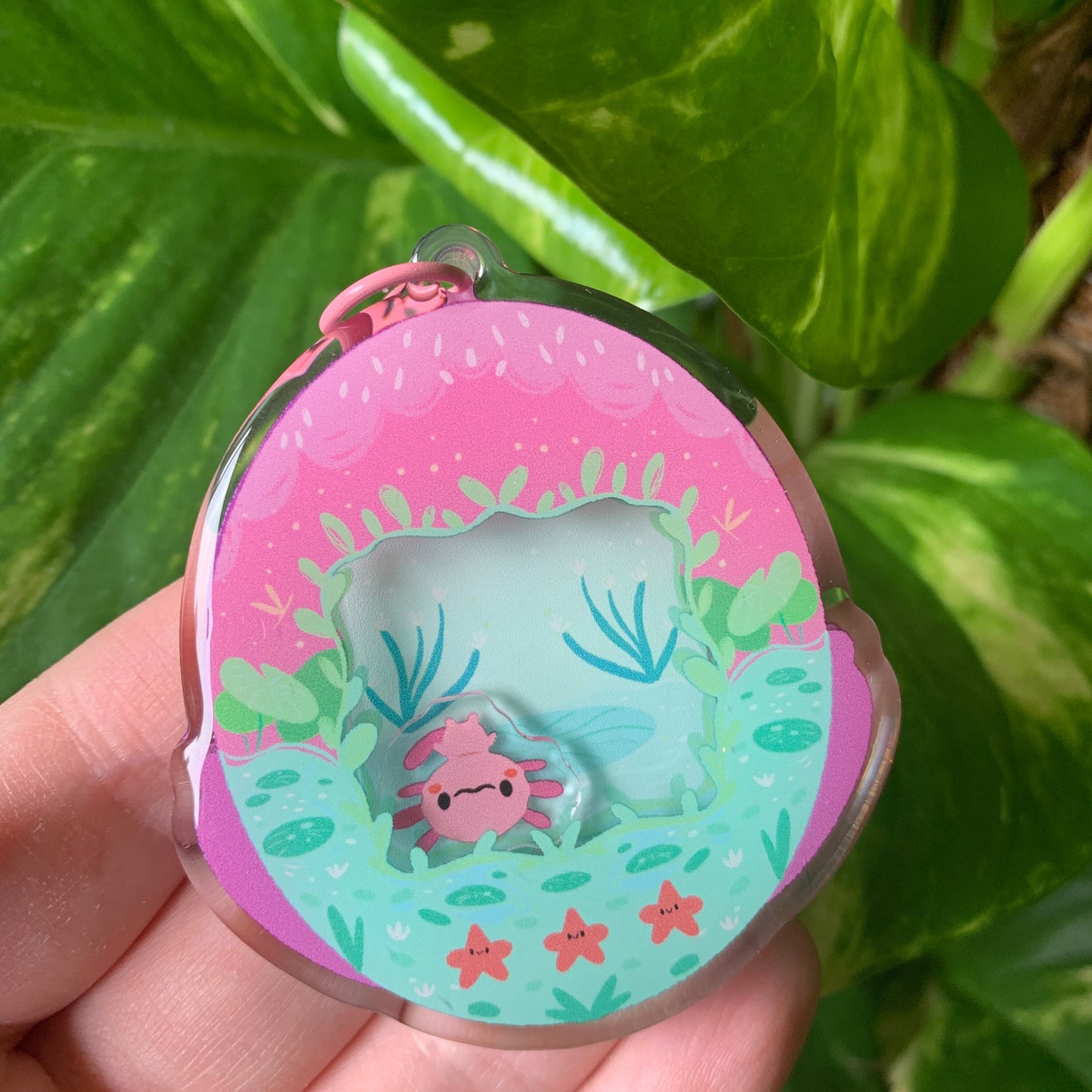 Shaker Axolote Llavero | Tamagotchi shaker Keychain Ajolote Axolotl