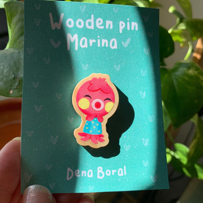 Pin de madera natural, Marina Animal Crossing New Horizons, Nintendo Switch