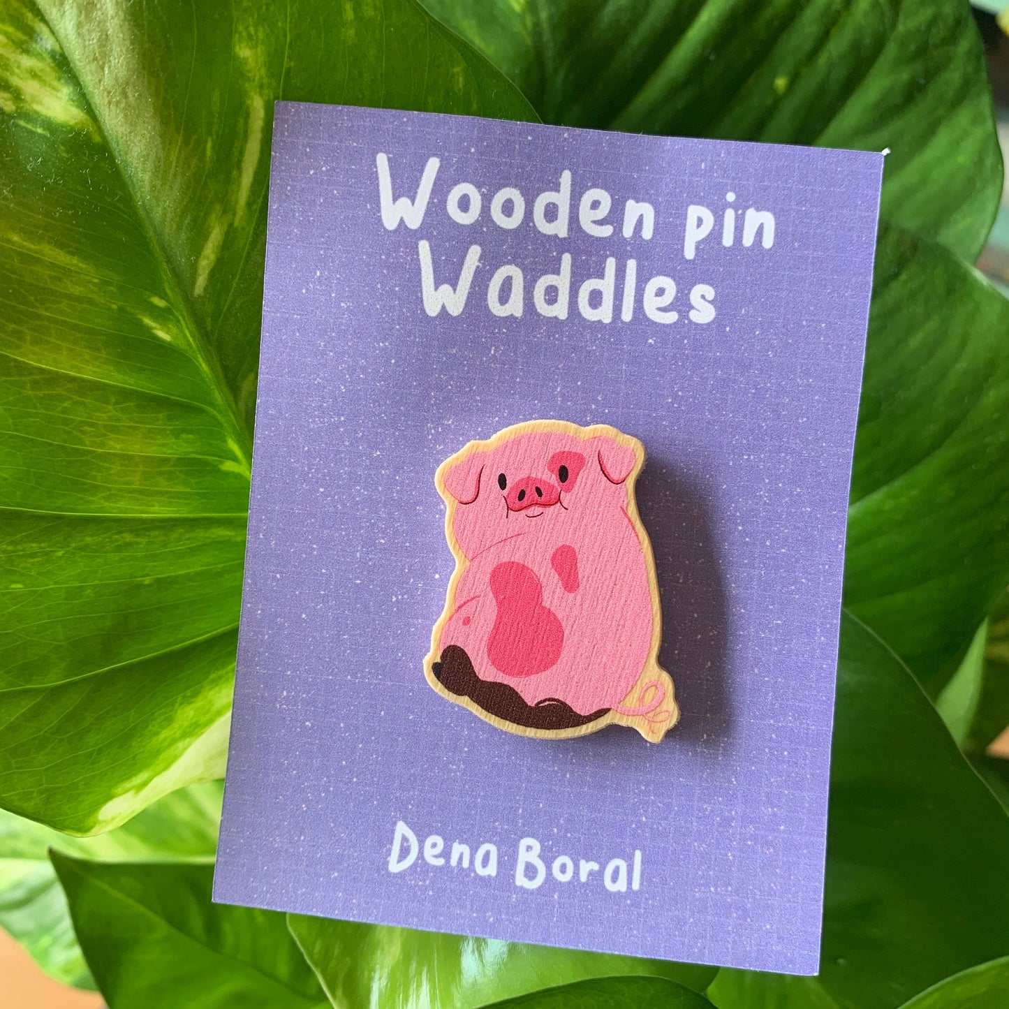 Bamboleos Gravity Falls Waddles Pin de Madera Natural